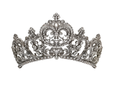 realistic photograph crown design isolate on white background for di-cut