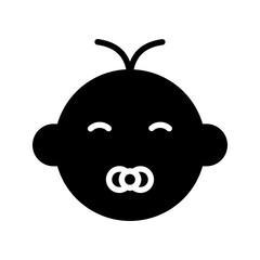 Baby boy icon color editable on white background