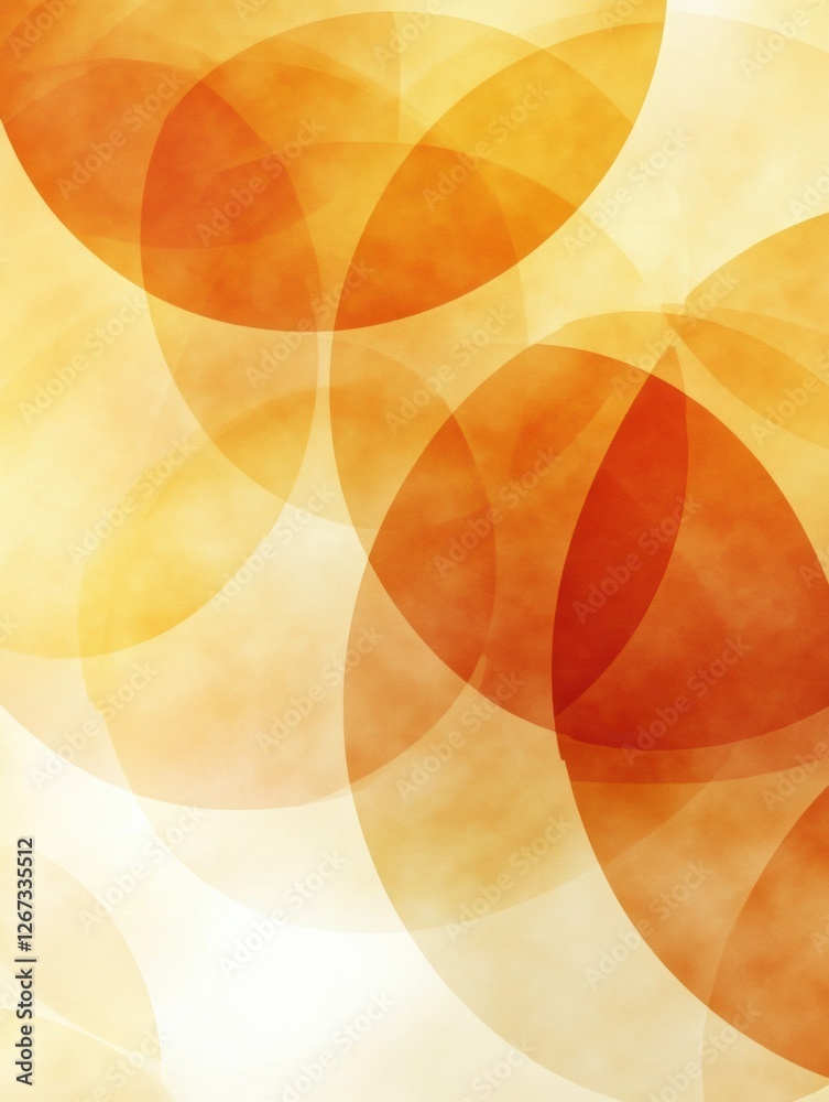 Poster Colorful abstract circles overlap creating a warm, vibrant background suitable for creative projects and designs. Generative AI
