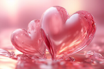 Obraz premium heart shaped glass