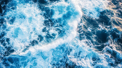 Fototapeta premium Tropical beach and sea waves, aerial abstract background, summer seasonal concept