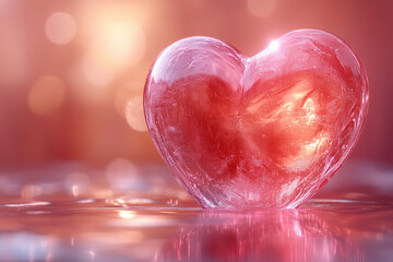 Obraz premium heart shaped glass
