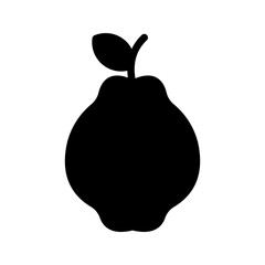 Quince icon color editable on white background 
