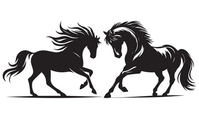 black horse vector illustration