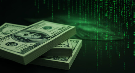 Digital Dollars: Money, Tech, and the Future of Finance | Cyber Currency & Online Banking Concepts