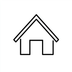Fototapeta premium A minimalist representation of a house is presented with clean lines and a geometric design, perfect for architectural inspiration or decoration in various contexts