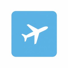 Fototapeta premium Flying Plane Icon - Modern, Minimalist Aircraft Symbol for Travel, Aviation, and Flight Concepts - Vector Illustration for Web, Apps, and Design