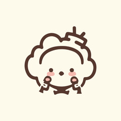 Simple anime cook logo