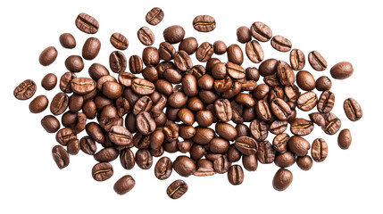 coffee beans isolated on white background 