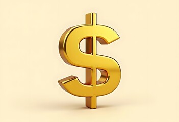 Fototapeta premium 3d dollar gold3d dollar gold isolated on white background 