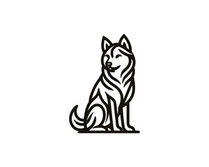 lines dog logo