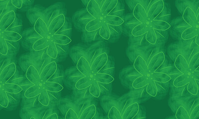 Green flower background design 