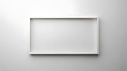 White Rectangle Frame on White Background