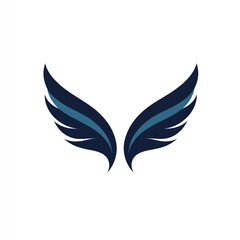 Obraz premium Pair of stylized wings, graphic design element, illustration