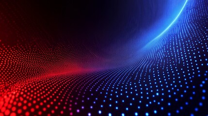 Obraz premium abstract binary code 1 and 0 in blue red colors data processing digital information storage tech background