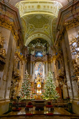Fototapeta premium Christmas decorations in downtown, Vienna, Austria