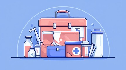 First Aid Kit Illustration Isolated Vector
