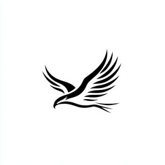 Obraz premium Abstract stylized eagle in flight, graphic design, minimalist art, possible use in logo or print media