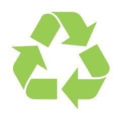 Obraz premium Vibrant Green Recycling Symbol Against a transparent Background