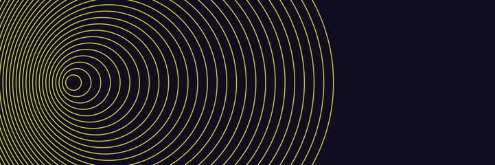 Gradient light equalizer gold wavy curve. Abstract background with concentric circles in luxury golden color. Vector illustration of music  sound waves  technology. vector ilustration