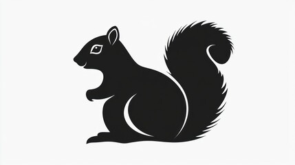 Squirrel icon for logo or design with white background to use in nature/wildlife related projects