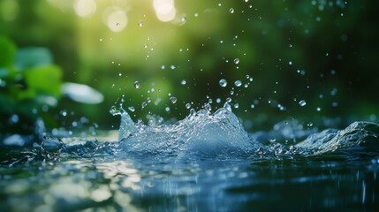 Water splash in the background. Hydrogen fuel cell is a renewable energy source that is sustainable. A h2o molecule is a molecule of a liquid preservation. Splashing water can lifestyle be heard in.