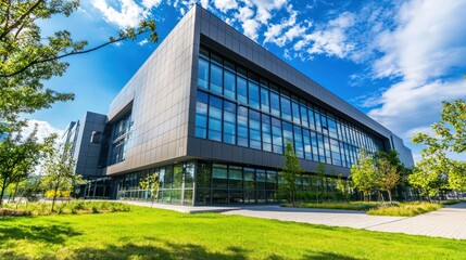 Fototapeta premium Modern data center building with advanced technology infrastructure