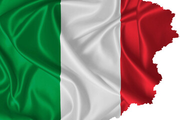 Obraz premium Italy Flag vector with torn edges on a transparent background
