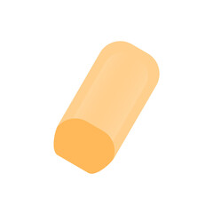 Eraser isolated on transparent background. Flat cartoon simple minimalistic style illustration.