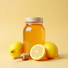 Fresh Lemon and Honey Still Life