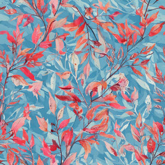 seamless background with leaves