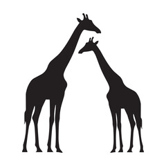 giraffe silhouette vector