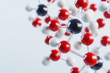 3D Science Background – Molecule and Atom Model Illustration