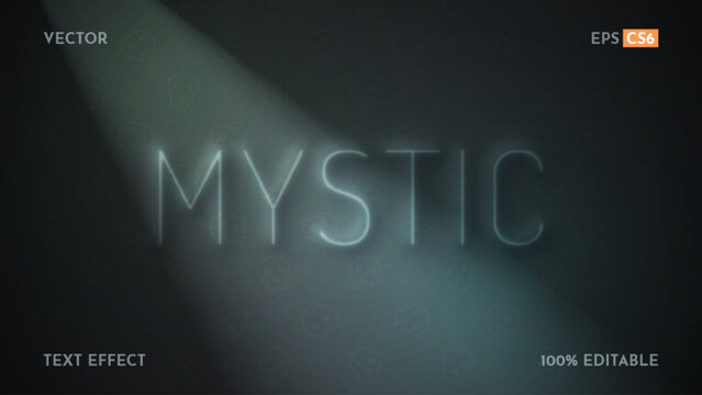Mystic Editable Text Effect, Graphic Style