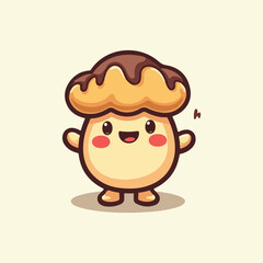 a logo for a bakery with a mascot wearing a pastry hat