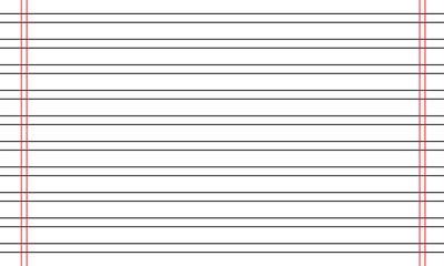 Grid paper. Abstract striped background with color horizontal lines. Geometric pattern for school, wallpaper, textures, notebook. Lined paper blank isolated on White&nbsp;background .