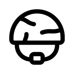 soldier helmet line icon