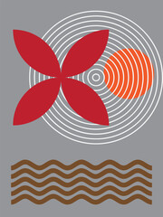 room picture tropical poster abstract art and geometric shape background