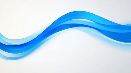Abstract Blue Wave Background Design Modern Elegant Smooth Flowing Lines Digital Art Graphic Illustration Template for Website Banner Presentation    