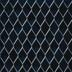 Close up of a dark metal grid