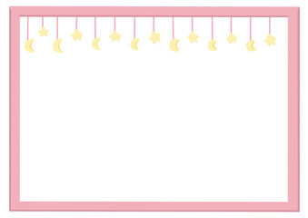 Pink frame with stars 
