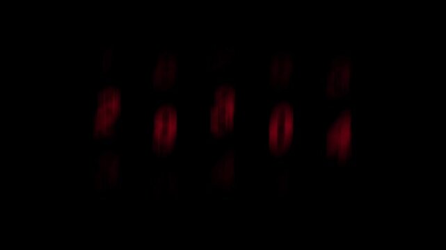 5 Spinning Numeric Slots &ndash; Red Digits Stopping at 88888 on Black Background