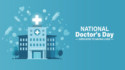 Fototapeta premium National Doctor's Day Dedicated to Saving Lives