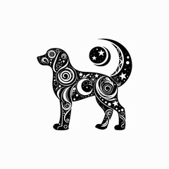 Unique and creative dog vector design