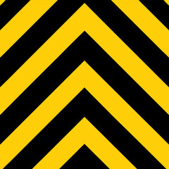 new style black and yellow warning chevron seamless vector icon on white background