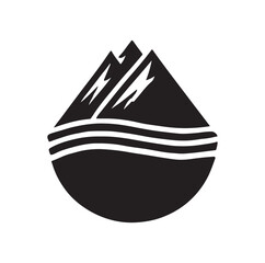 Mountain Shape for Logo silhouette vector illustration
