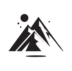 Mountain Shape for Logo silhouette vector illustration