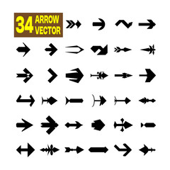 Dynamic arrow vector bundle, modern arrow icons for infographics