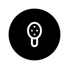 hair brush line circular icon