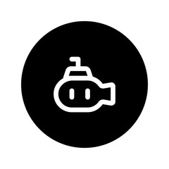 submarine line circular icon